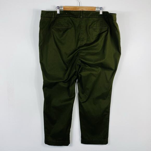 Talbots Size 22 Petite Straight Leg Chino Pants Brown Cotton Blend - Picture 2 of 4